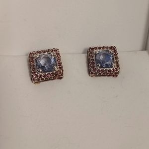 Vintage St. John Silver and Crystal Earring